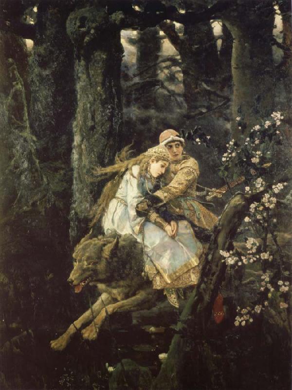 Viktor Vasnetsov Ivan the Tsarevich Riding the Grey Wolf Sweden oil painting art